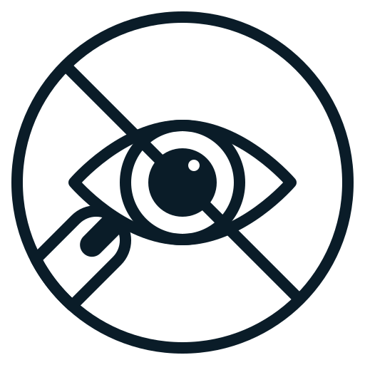 Coronavirus, covid, dont, eye, prohibit, touch, touching icon