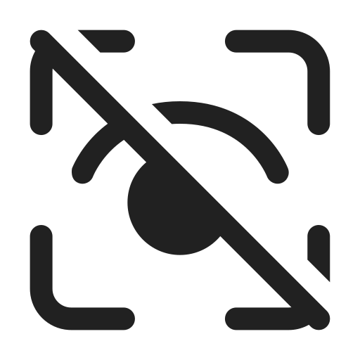 Ic, fluent, eye, tracking, off, filled icon