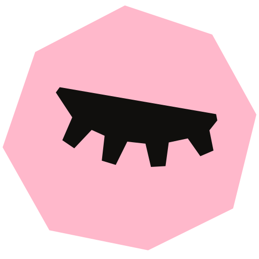 Eyelashes, eye, silhouette, hand, drawn, abstraction icon