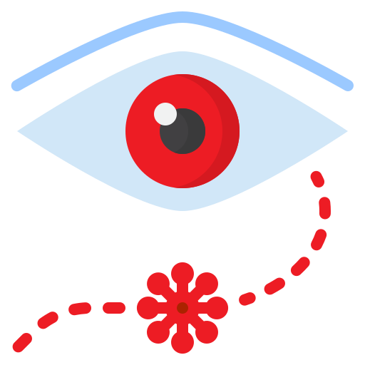 Corona, coronavirus, covid19, eye, virus icon