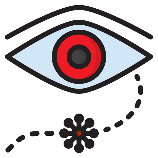 Corona, coronavirus, covid19, eye, virus icon