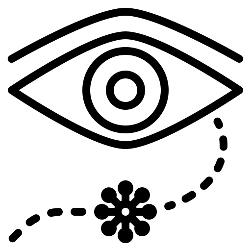 Corona, coronavirus, covid19, eye, virus icon