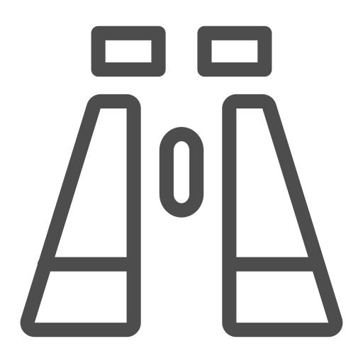 Binoculars, glasses, nature, sights, travelling, trip, view icon