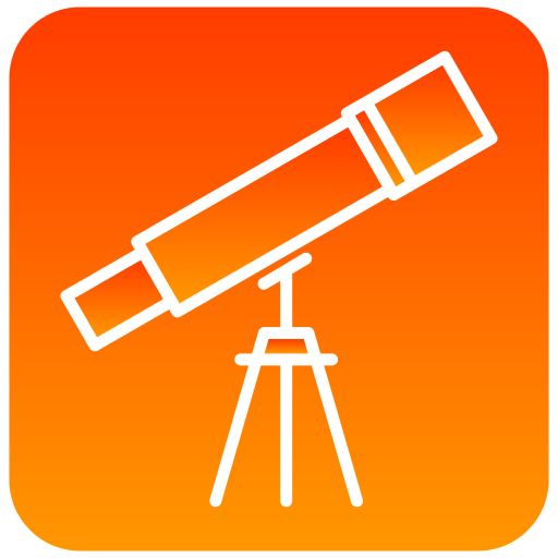 Scientific, telescope, view icon