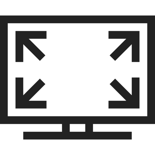 Display, expand, screen, interface, tool, vue icon