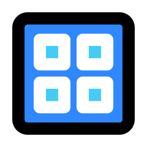 View, grid, card icon