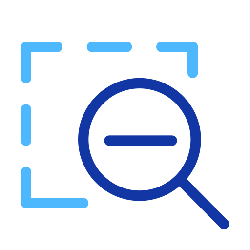 Area, magnifier, magnifying glass, view, interface, ui, zoom out icon