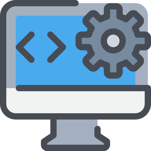 Browser, computer, development, gear, interface, photo icon