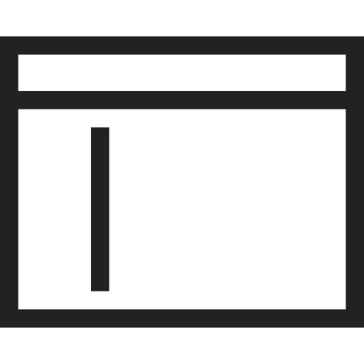 Left, menu, navigation, app, dev, interface, software icon
