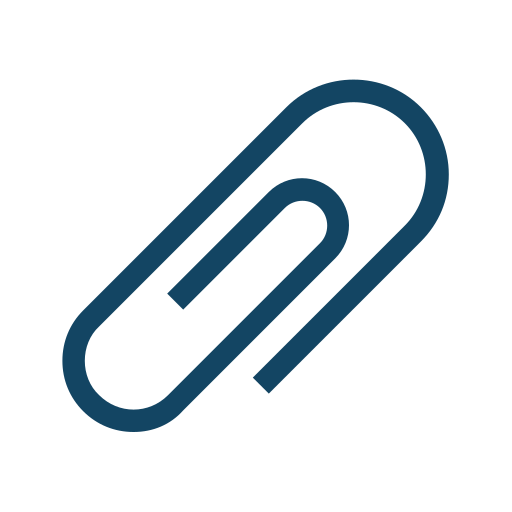 Attach, attachment, clip, paper clip icon