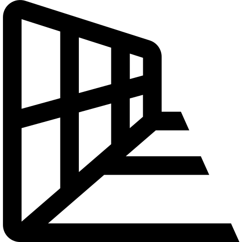 Perspective, dimension, perspective tool icon