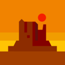 sun,landscape,nature,sunset,desert,Dusk