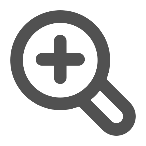 Glass, magnifier, magnifying, plus, search, tool, zoom icon