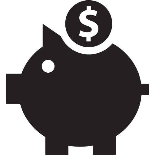 Cash, deposit, money, piggybank, savings, down payment, payment icon
