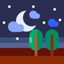 landscape,nature,night,clouds,tree,woods,forest