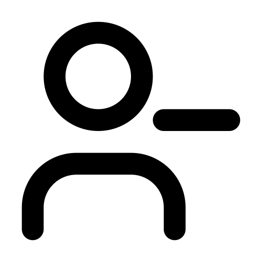 Minus, user icon