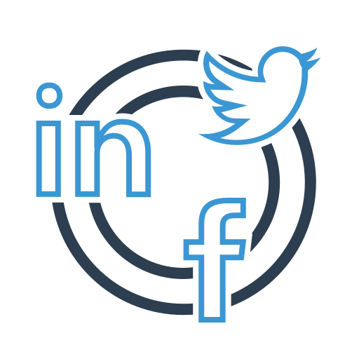 Advertising, communication, linkedin, social network icon