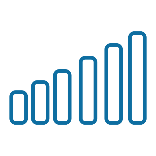 Bar, connection, chart, communication, internet, network, statistics icon
