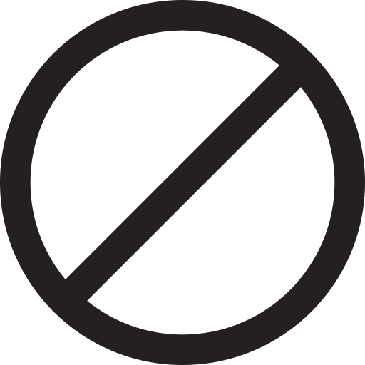 Error, inoperative, invalid, none, nothing, null, void icon