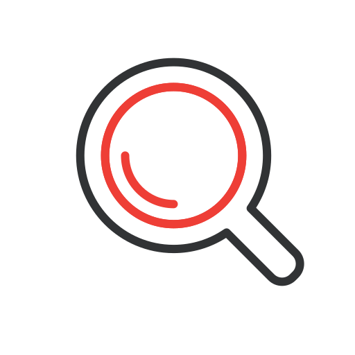 Loupe, search, zoom, find, magnifying glass icon