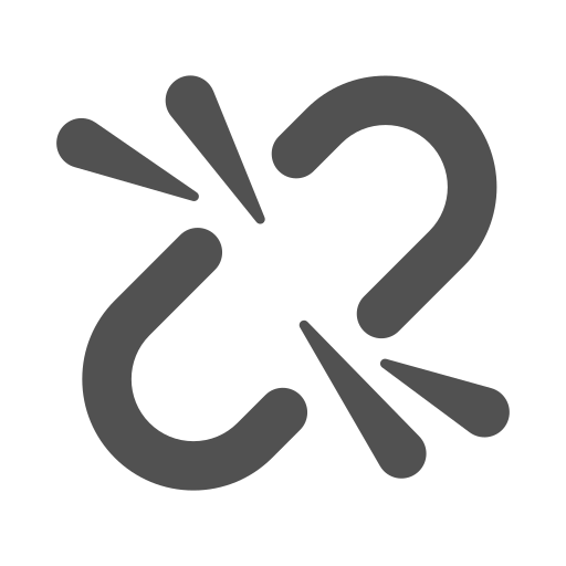 Break, broken, chain, connect, connection, disconnect, link icon