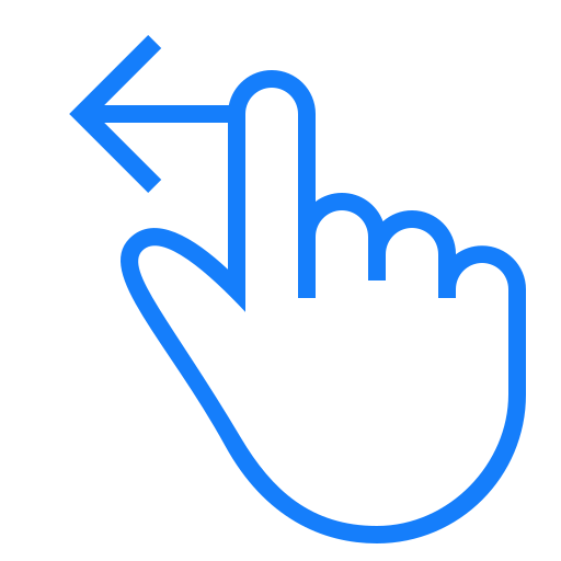 Finger, left, swipe icon