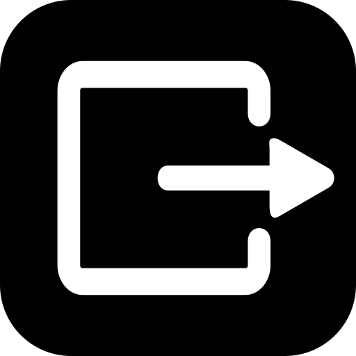 Arrow, exit, log out, right icon
