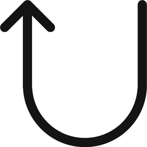 Arrow, arrow turn, arrow up, back, diraction, turn, up icon