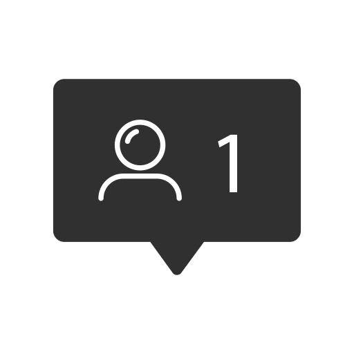 Follow, follower, notification icon