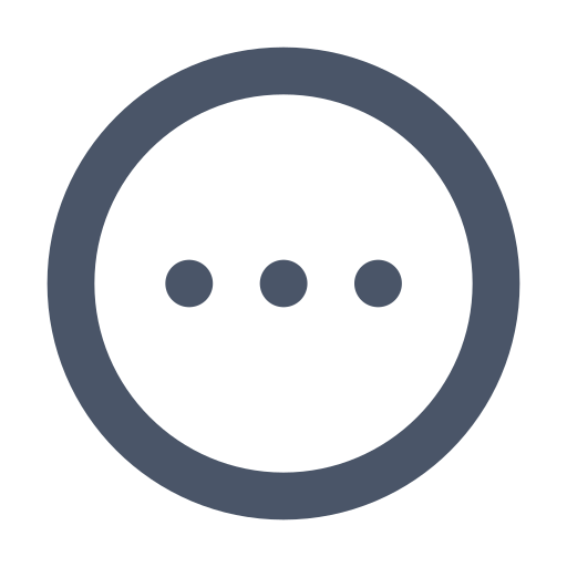 Circle, dots, horizontal icon