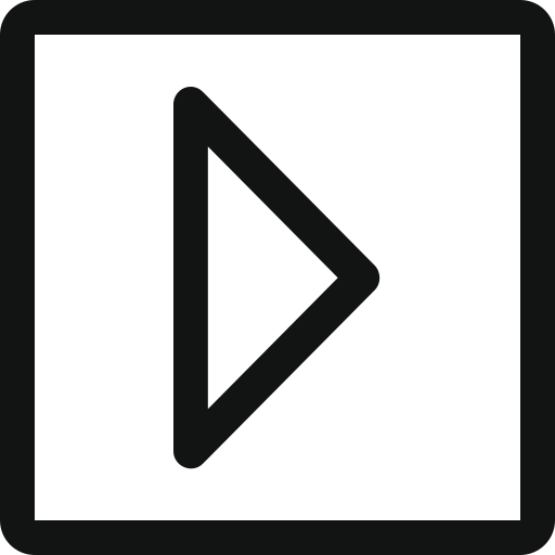 Arrow, arrow right, play, right, square icon
