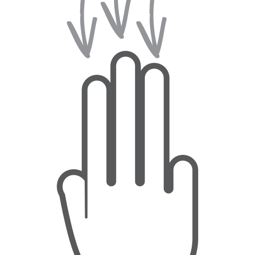 Down, finger, gesture, hand, interactive, scroll, swipe icon
