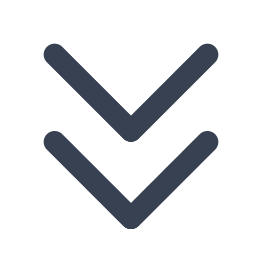 Double, chevron, down icon