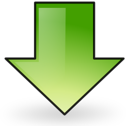 Arrow, download, down icon
