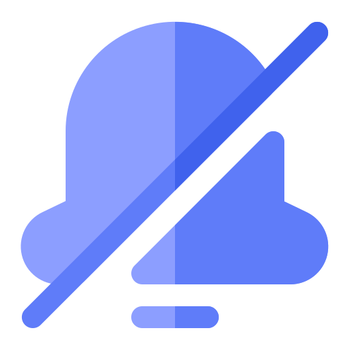 Off, ring, bell, notification icon