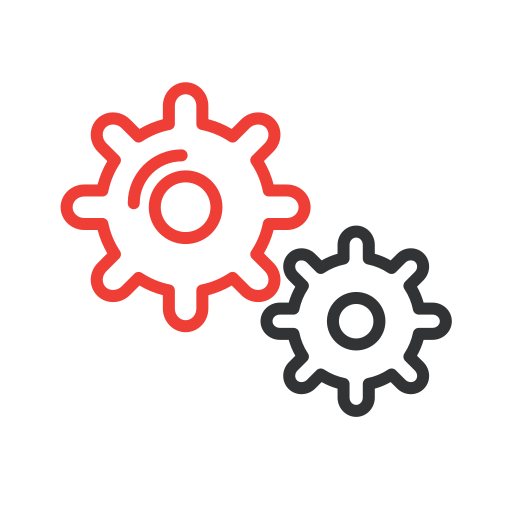 Adjustment, gears, configuration, setting, tool icon