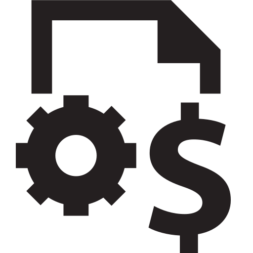 Cash, currency, data, money, payment, price, settings icon