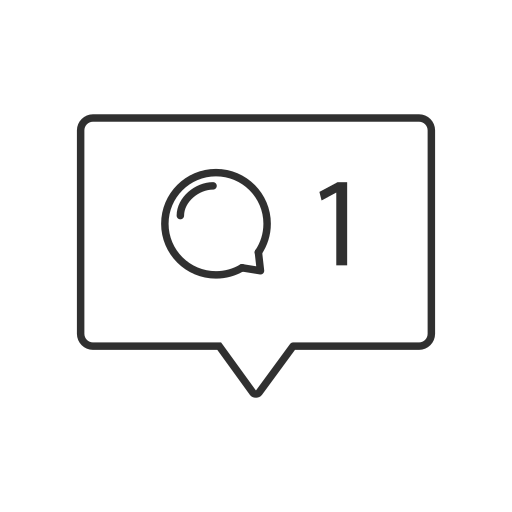 Comment, message, notification icon