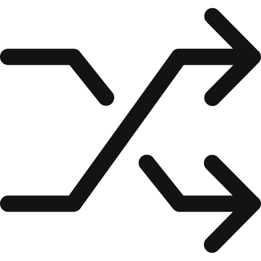 Arrows, cross arrows, random, shuffle icon