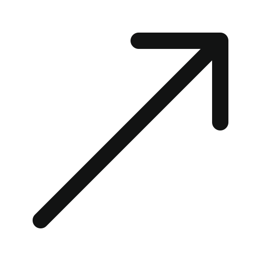 Arrow, diagonal, diagonalarrowupright, right arrow, top arrow, up arrow icon