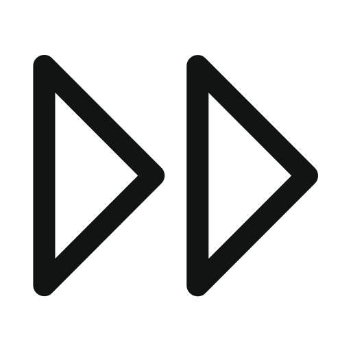 Arrow, double, double arrow, right icon