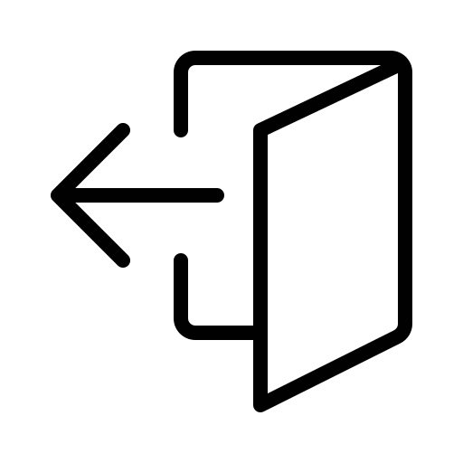 Door, enter, entrance, exit, leave, logout, out icon