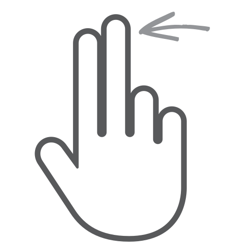Finger, gesture, hand, interactive, left, scroll, swipe icon