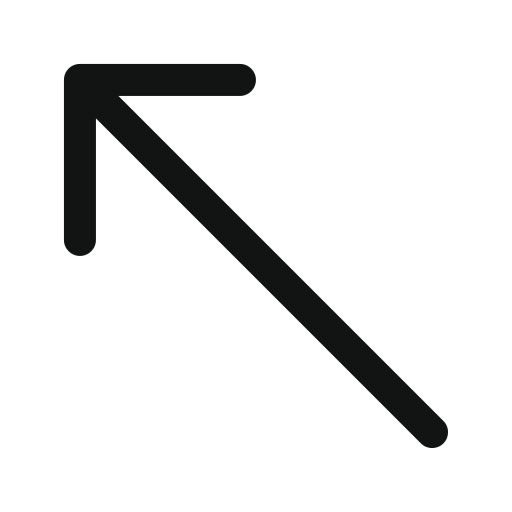 Arrow, diagonal, diagonalarrowupleft, left arrow, top arrow, up arrow icon