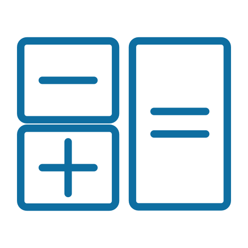 Calculator, accounting, calculate, calculation, math, mathematics, maths icon