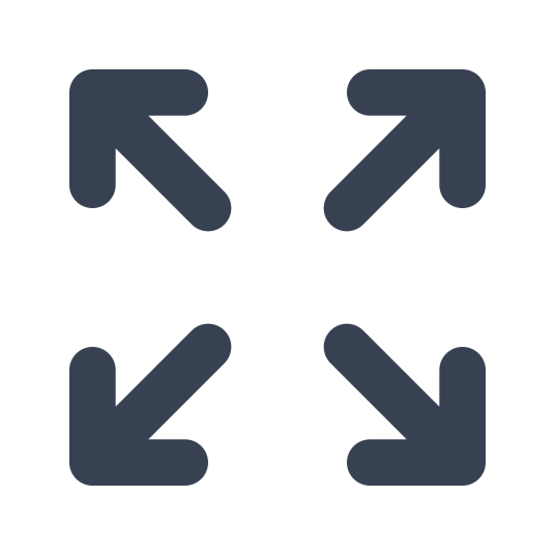 Expand, arrows icon