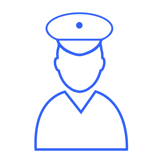 Law, officer, police, policemen, protect, secure, security icon