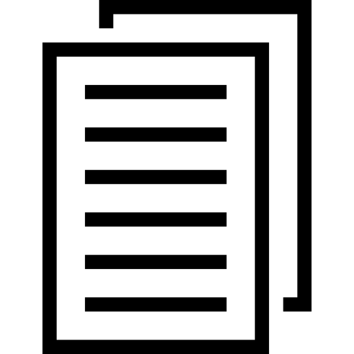 Documents, files, pages, stacked icon