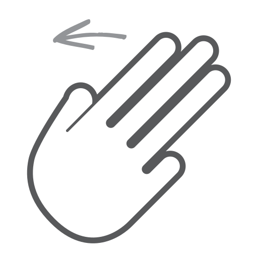 Finger, gesture, hand, interactive, left, scroll, swipe icon