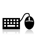 Hardware, keyboard, mouse icon